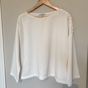 Madewell cream/ off-white blouse
